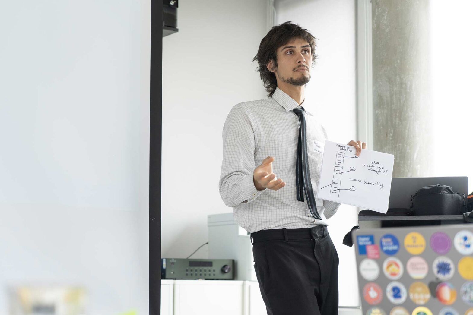 Man presenting